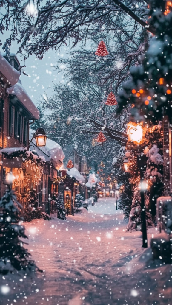 winter wonderland with lights