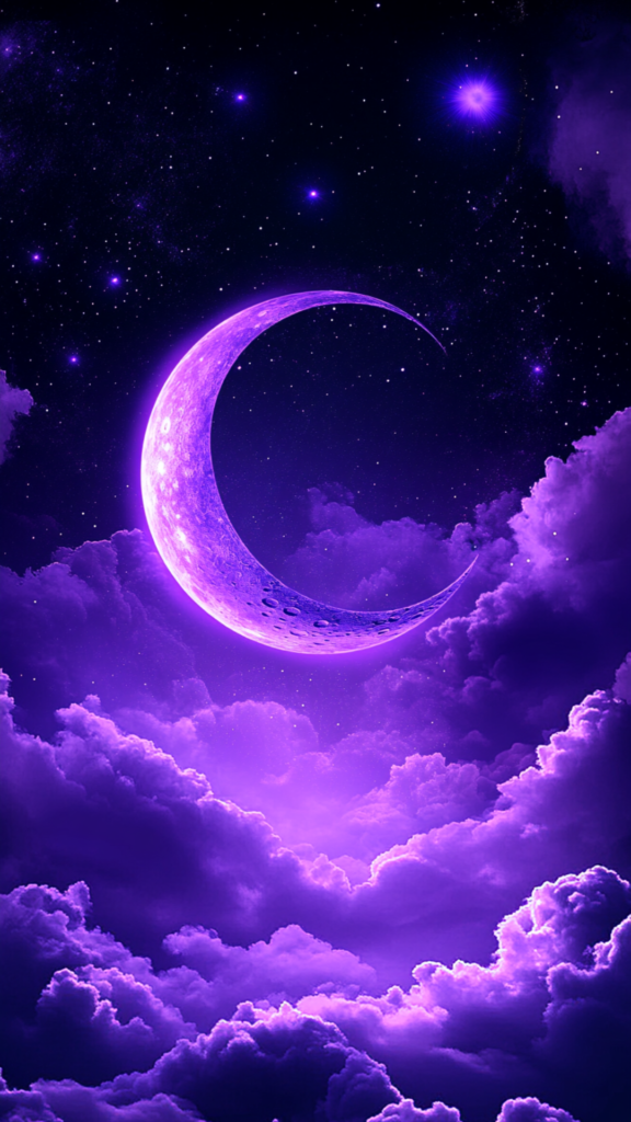 moon in the clouds