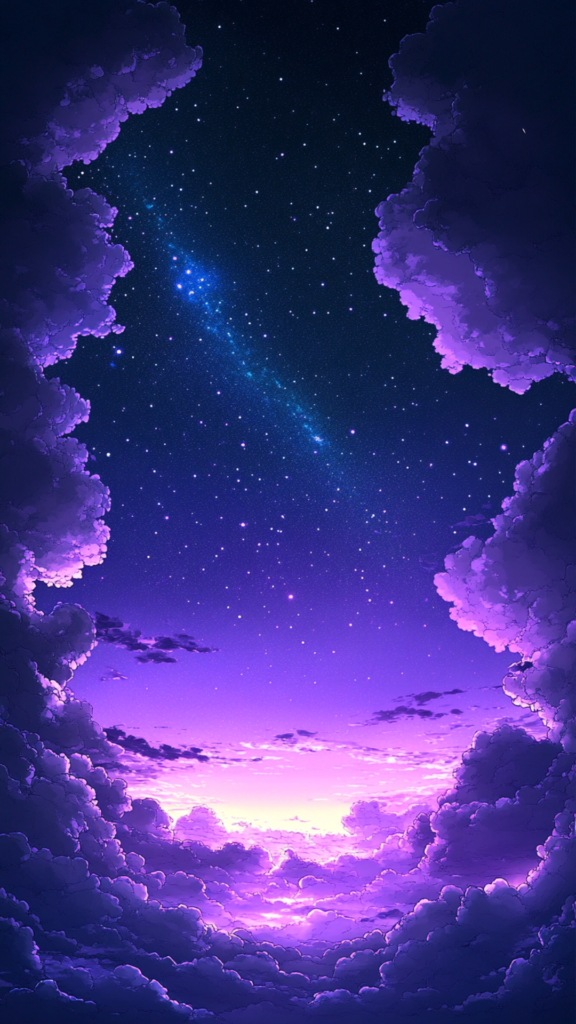 phone wallpaper purple nights