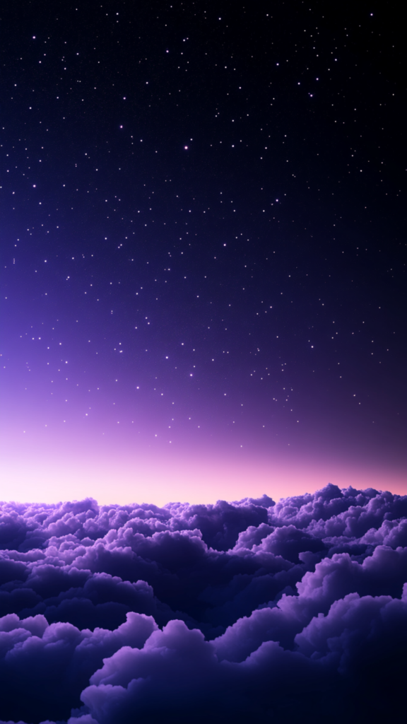 purple sky at night