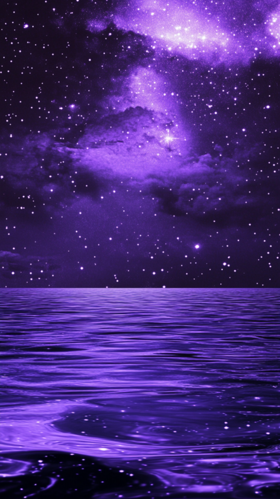 starry night sky purple wallpaper design