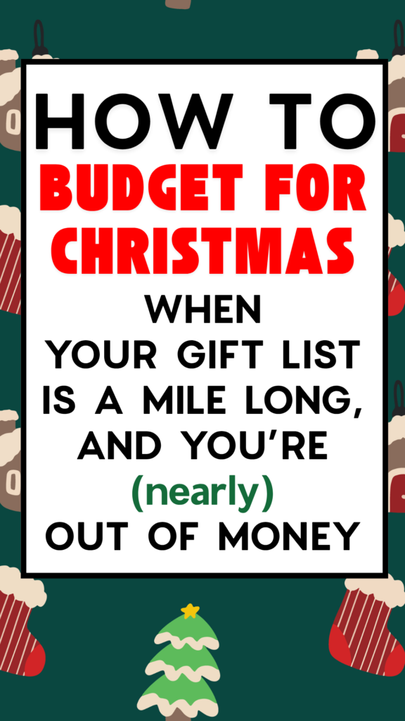 how to budget for christmas money hacks