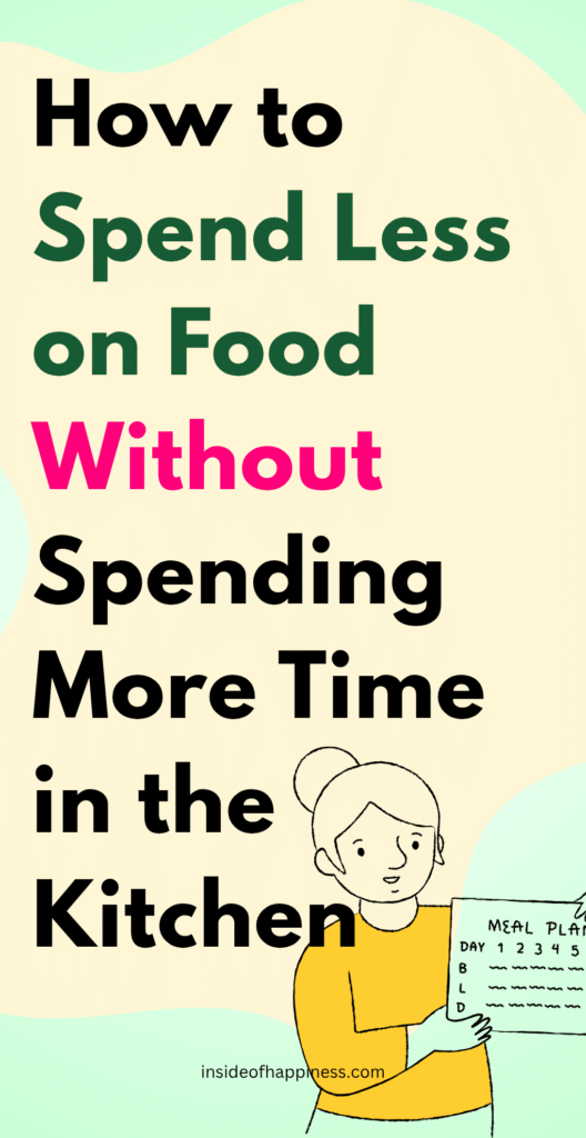 pin image on how to spend less money on food
