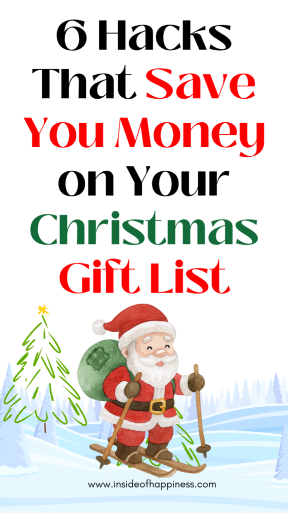 money hacks to save money on christmas gift list