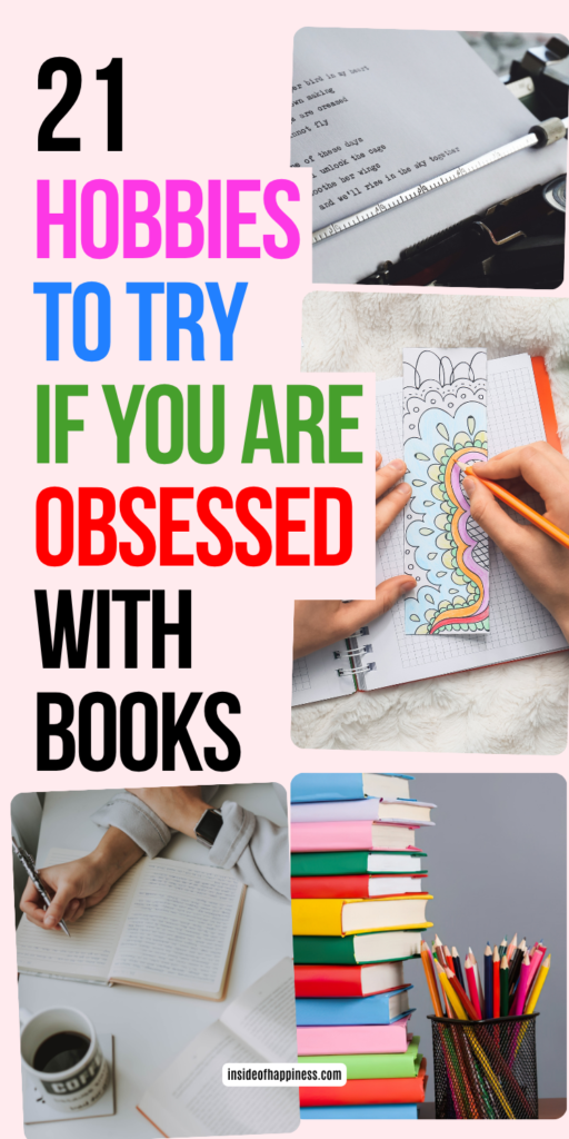 pin image with text bookish hobbies for people obsessed with books