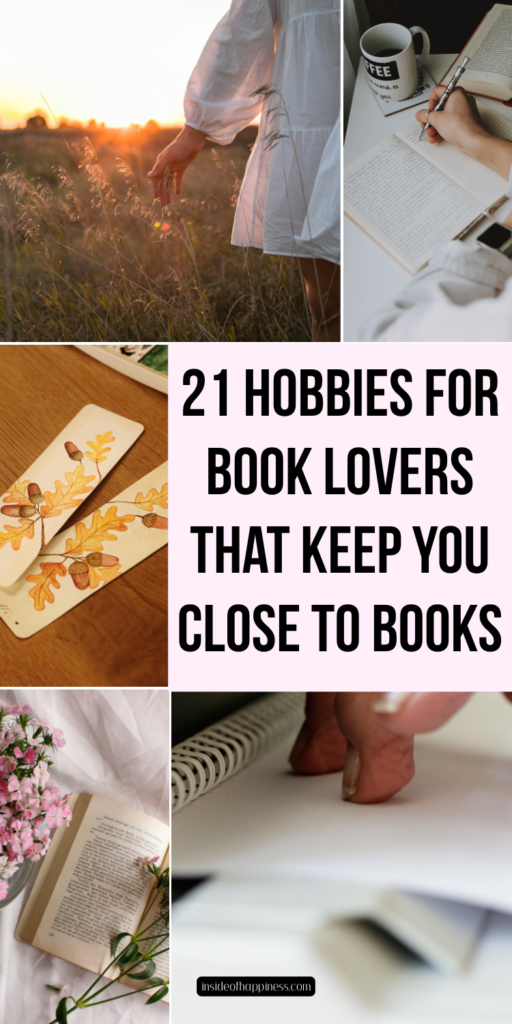 pin image with text hobbies for book lovers